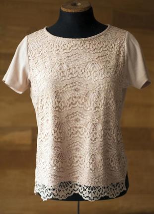 Літній мереживний топ пудрового кольору жіночий primark, розмір xs, s