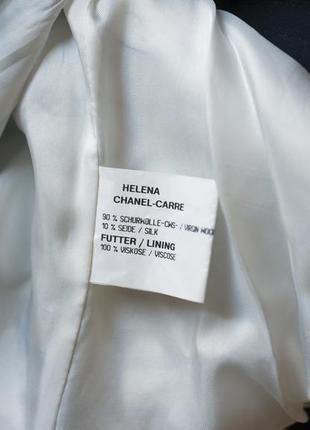 Белый шерстяной винтажный пиджак в клетку женский delmod, размер m8 фото