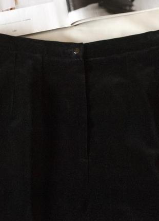 Черная бархатная винтажная юбка карандаш миди женская fiona, размер m, l6 фото