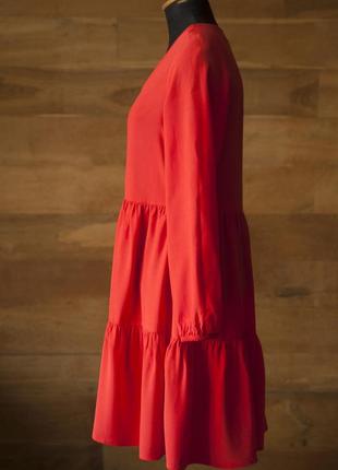 Красное платье с длинным рукавом миди женское sublevel, размер s, m4 фото