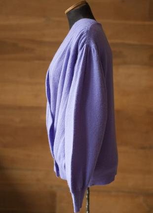 Сиреневый ангоровый винтажный женский кардиган firenze, размер xl3 фото