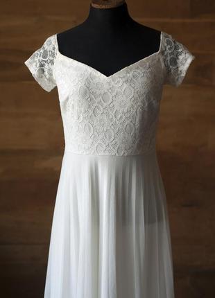 Летнее праздничное белое платье макси женское asos, размер m2 фото