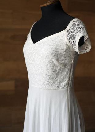 Летнее праздничное белое платье макси женское asos, размер m4 фото