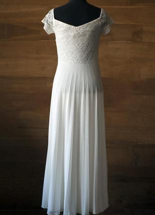 Летнее праздничное белое платье макси женское asos, размер m5 фото