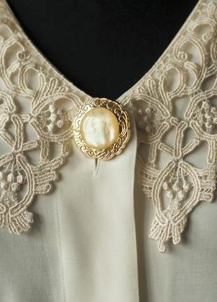 Белая винтажная австрийская женская блузка vienna, размер m3 фото