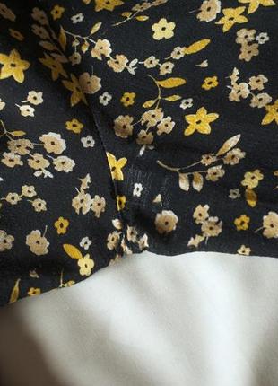 Чорна батальна сукня з дрібними квітами міді жіноча f&f, розмір 4xl, 5xl10 фото