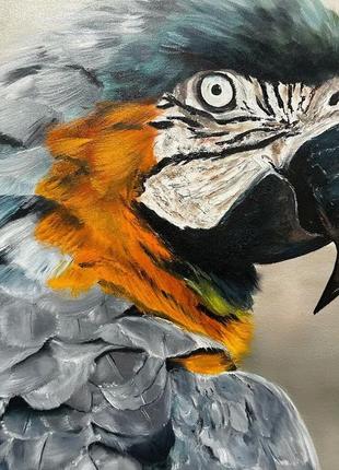 Картина маслом «папуги» серия «двойет»4 фото