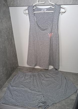 Натуральная пижама большого размера, пижама батал, одежда для дома и сна1 фото