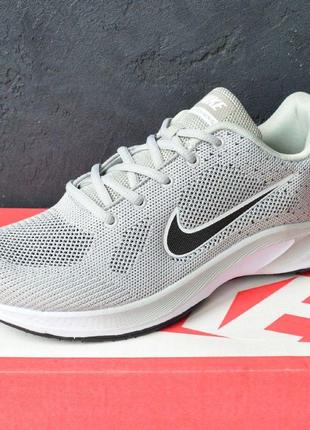 Nike air running светло-серые кроссовки мужские найк, кросівки чоловічі найк для бега10 фото