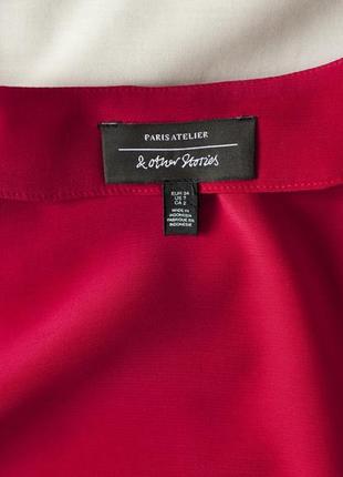 Червона літня сукня на запах міді жіноча &other stories, розмір xs6 фото
