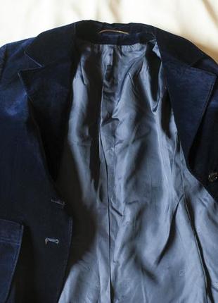Темно синій вінтажний оксамитовий піджак жіночий strowenz karner, розмір l, xl4 фото