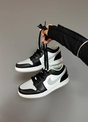 Женские кожаные черно-серые кроссовки nike air jordan 🆕 найк джордан