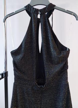 Вечернее люрексное платье с чокером parisian collection, размер 12 (м)3 фото