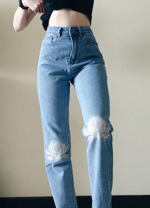 Джинсы mom jean's high waist мам джинс высокая посадка cropp1 фото
