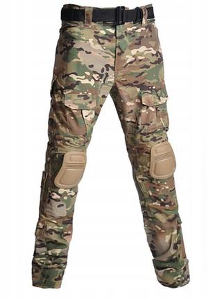 Військова форма зсу, тактичний військовий комплект одягу g2 - колір мультикам з комплектом захисту, розмір l3 фото