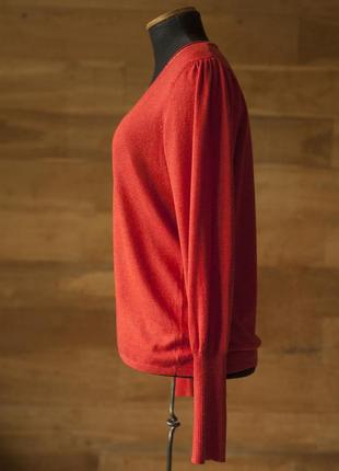 Терракотовая кашемировая женская кофта mango, размер xs, s4 фото