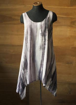 Шелковая удлиненная женская блузка lauren vidal, размер s
