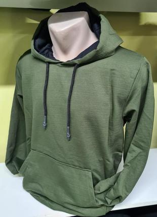 Худи толстовка мужская хаки , мужская толстовка кофта с капюшоном весна лето, тонкое...