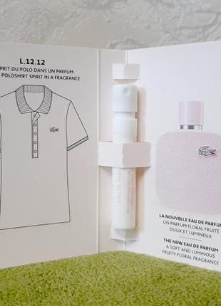 Lacoste l.12.12 rose women💥оригинал миниатюра пробник mini spray 1,2 мл книжка3 фото