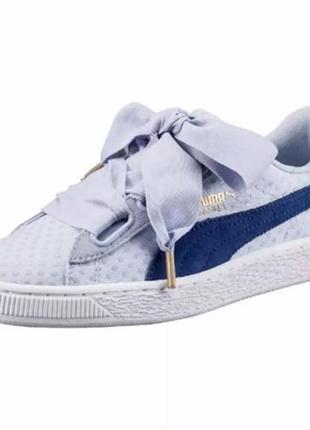 Puma suede basket heart denim halogen новые кроссовки оригинал банты2 фото