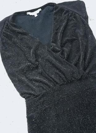 Чорне плаття футляр міді на запах10 фото