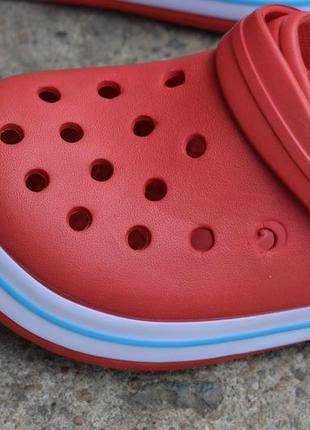 Детские сабо кроксы crocs luck line красные р30-354 фото