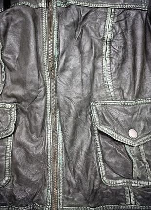 Кожаная куртка pepe jeans (london) размер xl8 фото