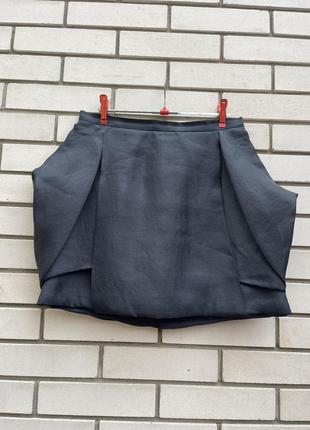 Асимметричная темно-синяя юбка cos1 фото