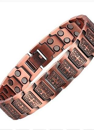 Браслет мужской магнитный медный на руку