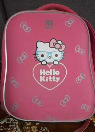 Рюкзак школьный каркасный ортопедический для первоклассника kite education hello kitty