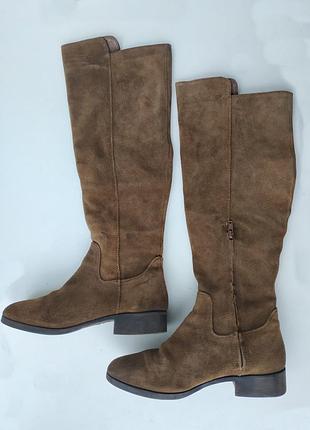 Сапоги женские демисезонные mango на размер 38 из замши