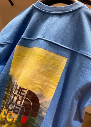 Футболка синя брендова tnf x g люкс6 фото