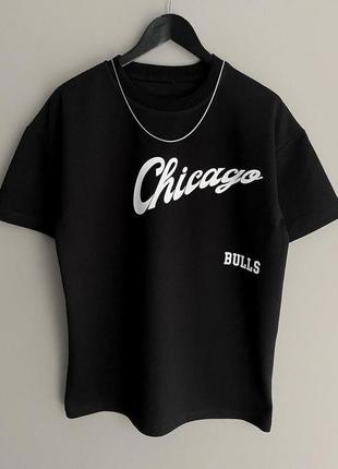 Мужская футболка chicago bulls черная / чикаго буллс футболки