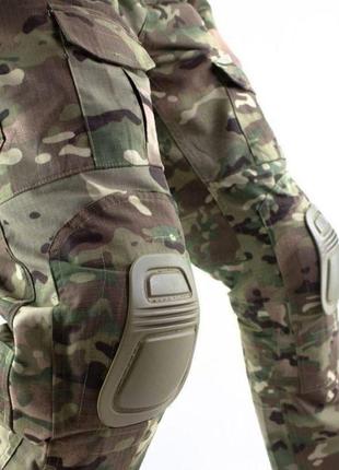Штаны тактические, боевые, штурмовые с наколенниками, цвет мультикам , размер xl10 фото