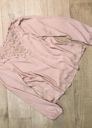 Шикарна рожева блуза з ажурною спинкою "george"3 фото
