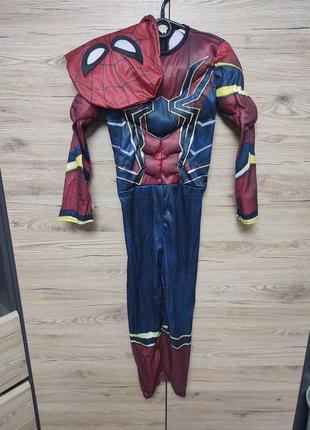 Детский костюм спайдермен, человек паук на 5-6, 7-8 лет
