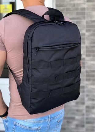 Мужской черный тактический городской рюкзак портфель тонкий для ноутбука прочный2 фото