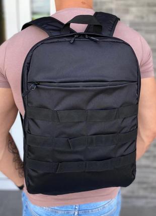 Мужской черный тактический городской рюкзак портфель тонкий для ноутбука прочный3 фото