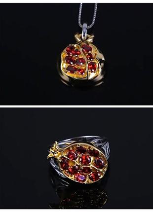 Серебряное кольцо,каблочная 925 пробы гранат.вес 7,5 гр.!