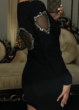 Нереальне мініплаття трикотажне, з камінням, спінка із серцем, якість люкс, турція 🇹🇷.