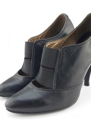Туфли женские черные кожаные бу размер 35