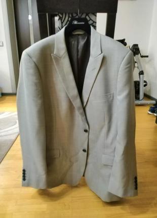 Пиджак мужской, светлый, классический, размер 58.1 фото
