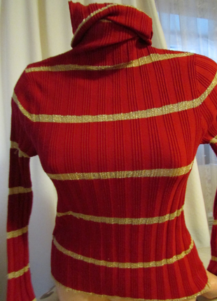 Гольф красный водолазка реглан свитер evona s-m2 фото