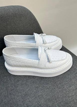 Стильные лоферы из натуральной итальянской кожи и замша женские2 фото