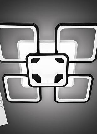 Люстра светодиодная 517 light 3color с пультом 180вт черный (01760)