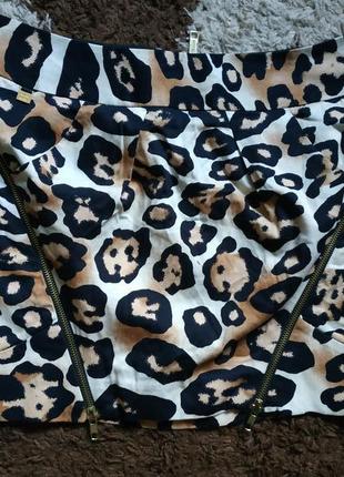 Леопардовая юбка со змейками1 фото