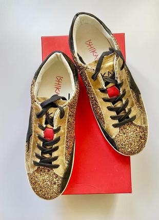 Кожаные кеды, кроссовки итальянского бренда ishikawa. оригинал1 фото