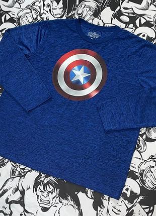 Лонгслив з принтом комікс марвел marvel captain america's shield щит капітана америки