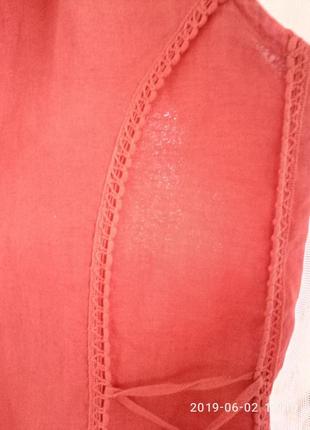 Актуальный  и нарядный летний жилет -ик блуза с воротником, лен. ателье3 фото