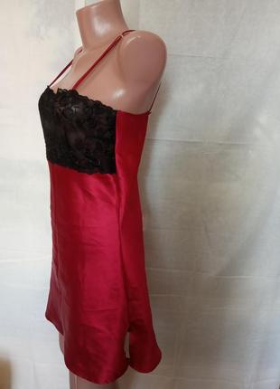 Сексуальный пеньюар,темно красного цвета с черным гипюром,испания2 фото